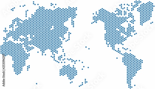 005-World map Hexagon