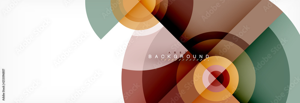 Round circles and triangles abstract background Round circles and triangles abstract background