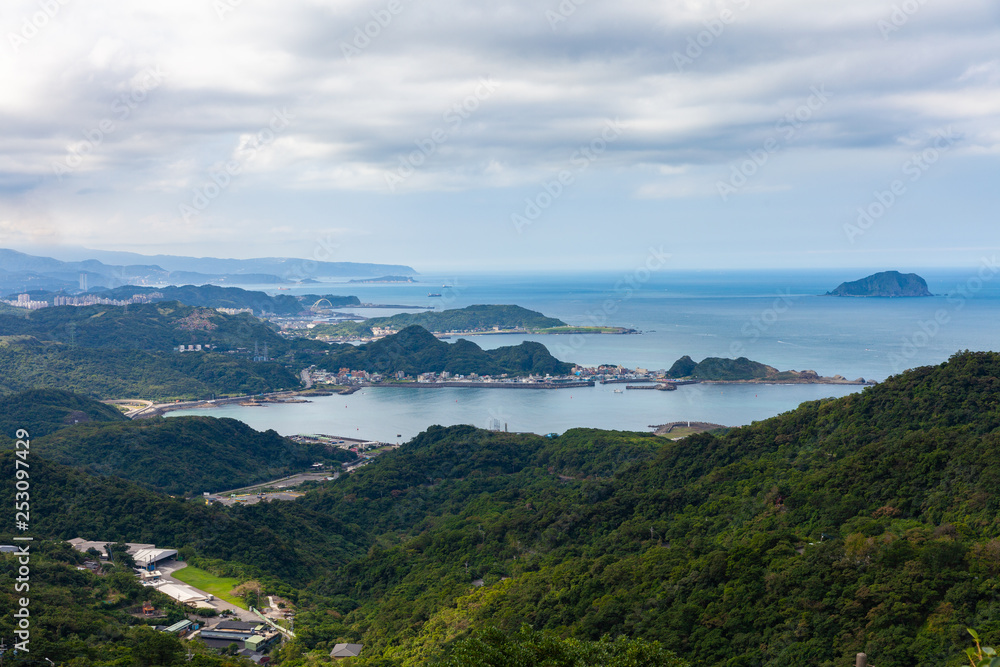Magnificent view to the Pacific coast, Jiufen, Taiwan Magnificent view to the Pacific coast, Jiufen, Taiwan