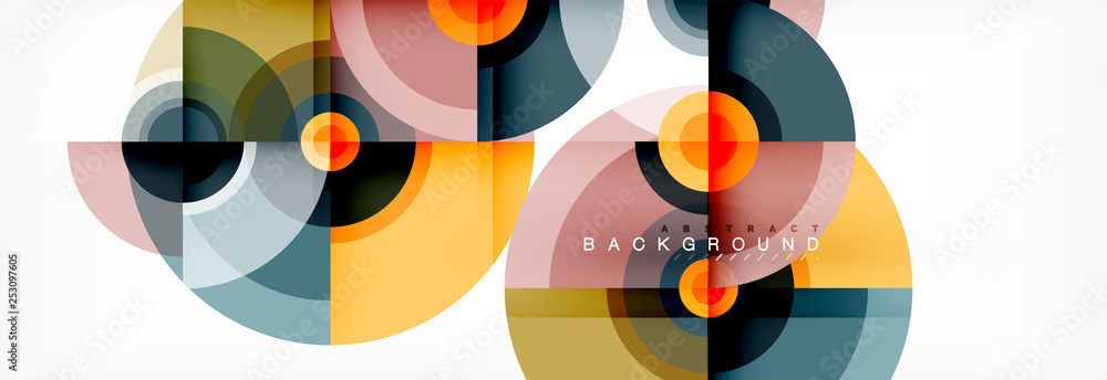 Circle geometric composition abstract background design, cover, template, brochure, flyer. Circle geometric composition abstract background design, cover, template, brochure, flyer.