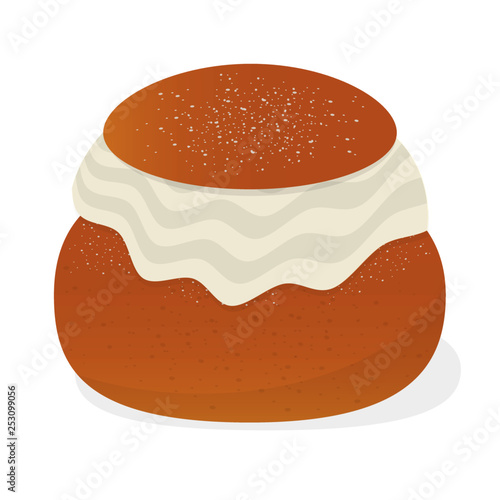 Traditional Swedish semla
