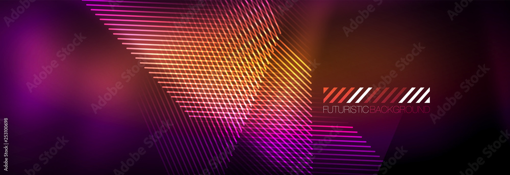 Shiny glowing lights neon color design background Shiny glowing lights neon color design background