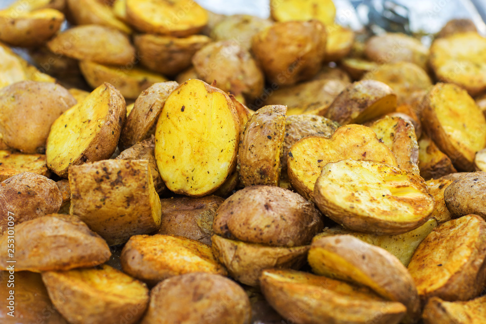 fried potatoes on the grill fried potatoes on the grill