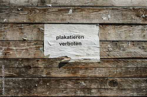 Plakatieren verboten