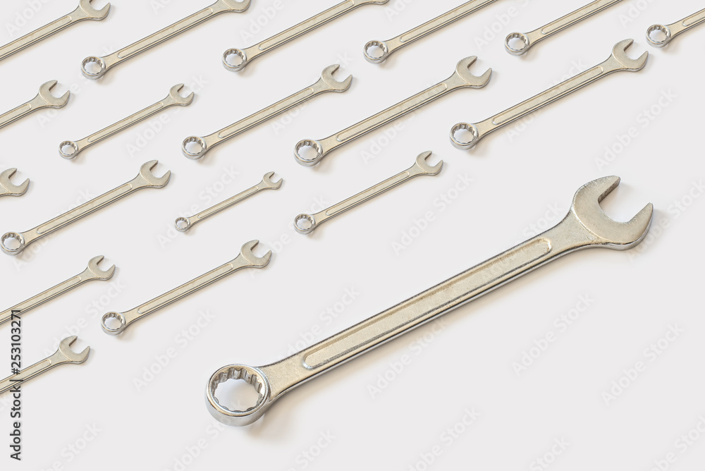 wrench on a bright white background. Pattern for your design wrench on a bright white background. Pattern for your design