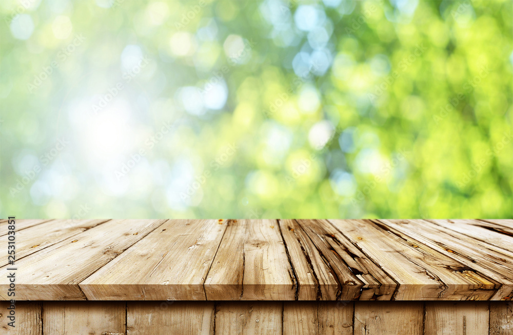 Empty wooden table background Empty wooden table background