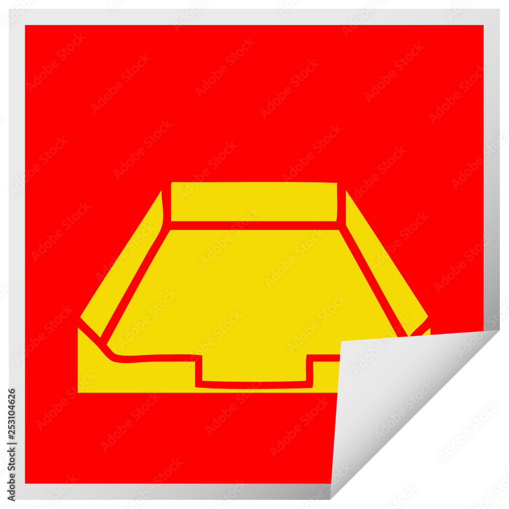 square peeling sticker cartoon in box square peeling sticker cartoon in box