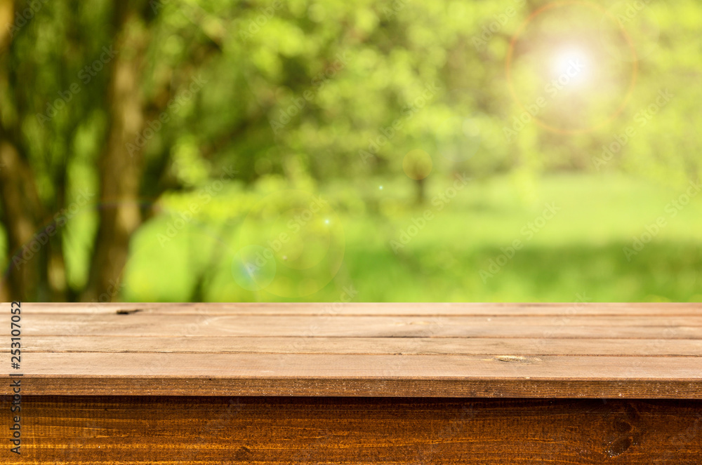 Empty wooden table background Empty wooden table background