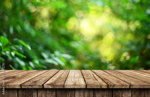 Empty wooden table background