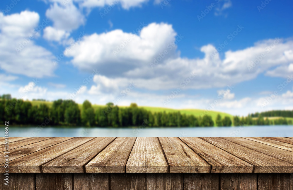 Empty wooden table background Empty wooden table background