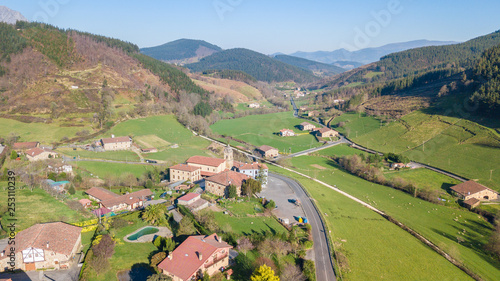 countryside village at basque country, Spain