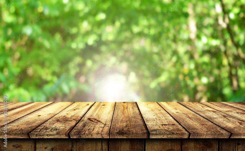 Empty wooden table background Empty wooden table background