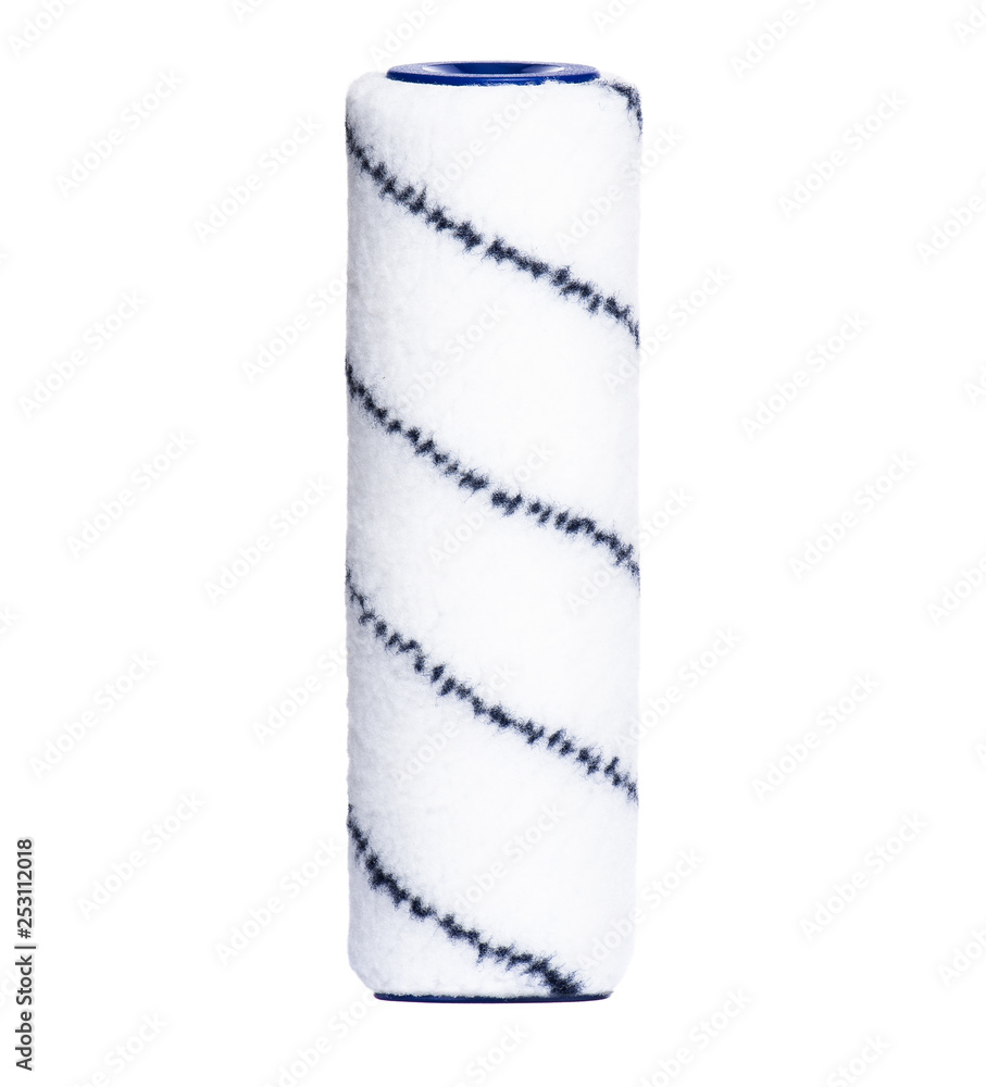 Paint roller brush, isolated on white background