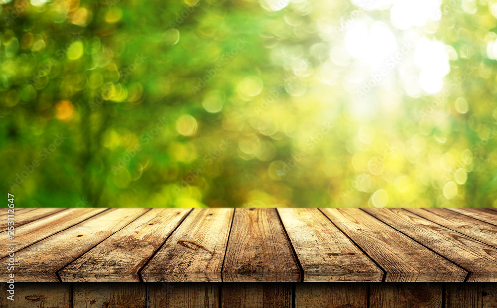 Empty wooden table background Empty wooden table background