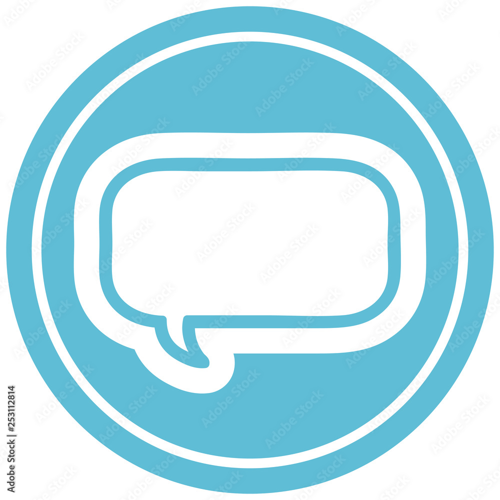 Fototapeta premium speech bubble circular icon