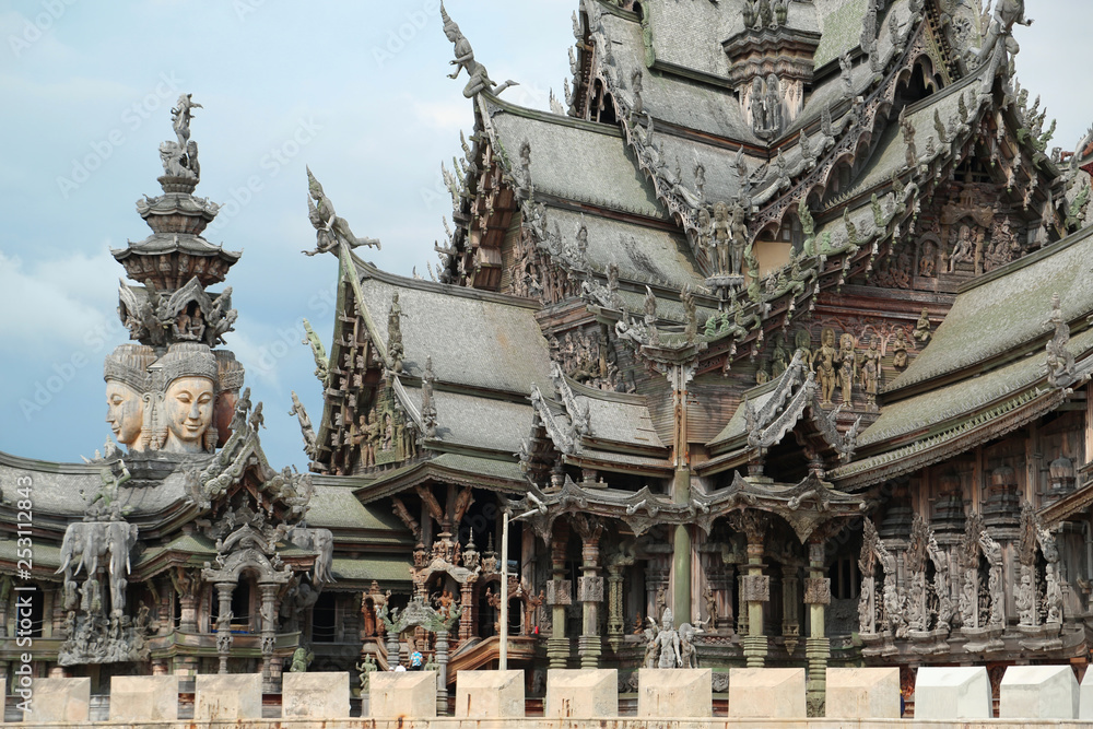 Sanctuary of Truth - wooden temple in Pattaya, Thailand Sanctuary of Truth - wooden temple in Pattaya, Thailand