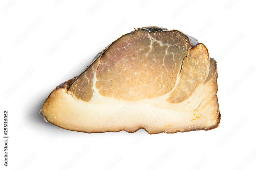 smoked meat isolated on white background. smoked meat isolated on white background.