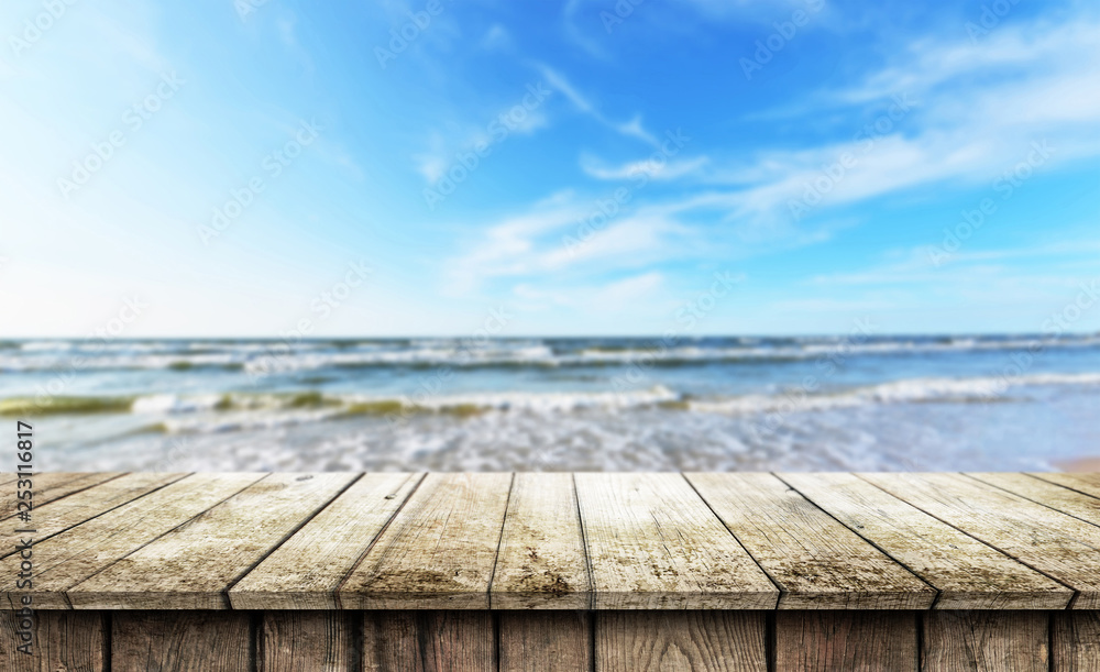 Empty wooden table background Empty wooden table background