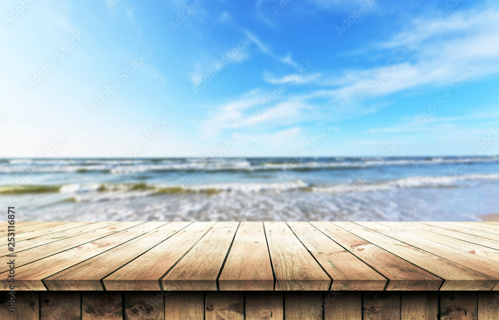 Empty wooden table background Empty wooden table background