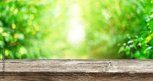 Empty wooden table background