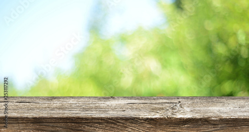 Empty wooden table background