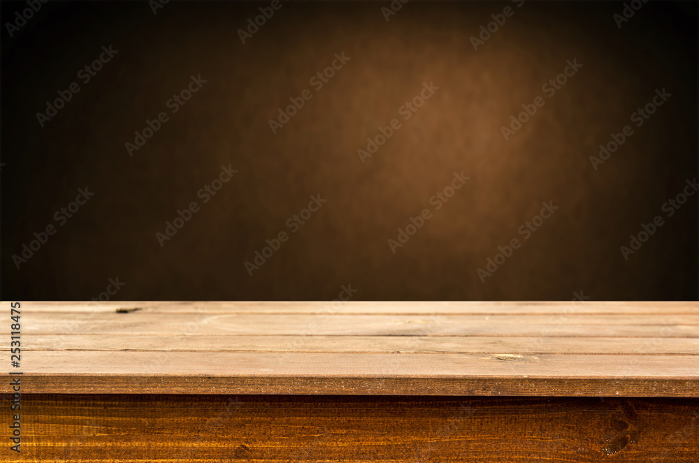 Empty wooden table background Empty wooden table background