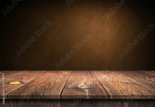 Empty wooden table background