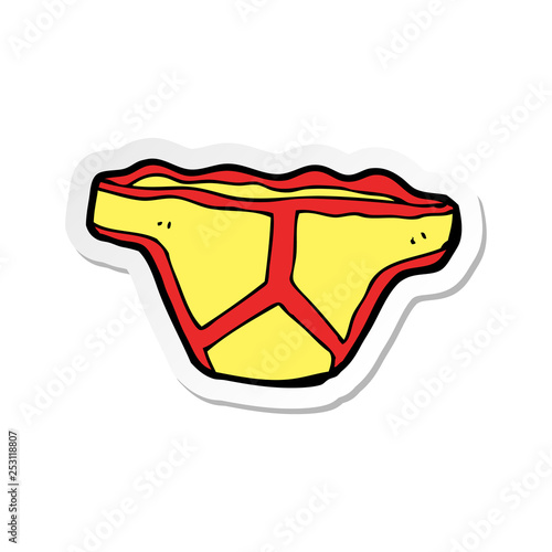 sticker of a cartoon underpants