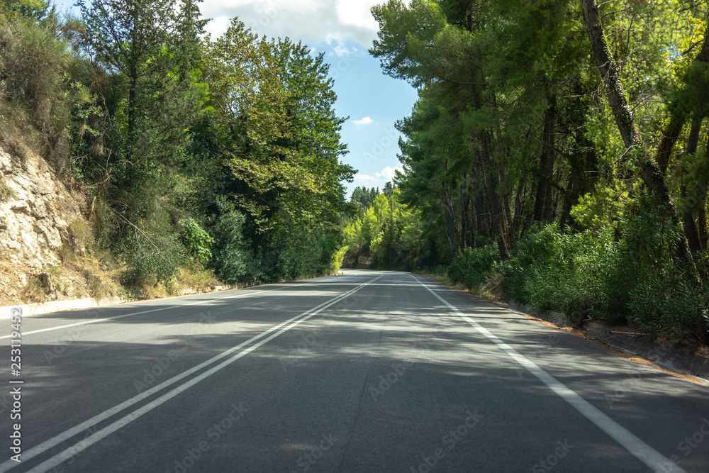 Fototapeta premium Main highway in Crete pedgus across the island