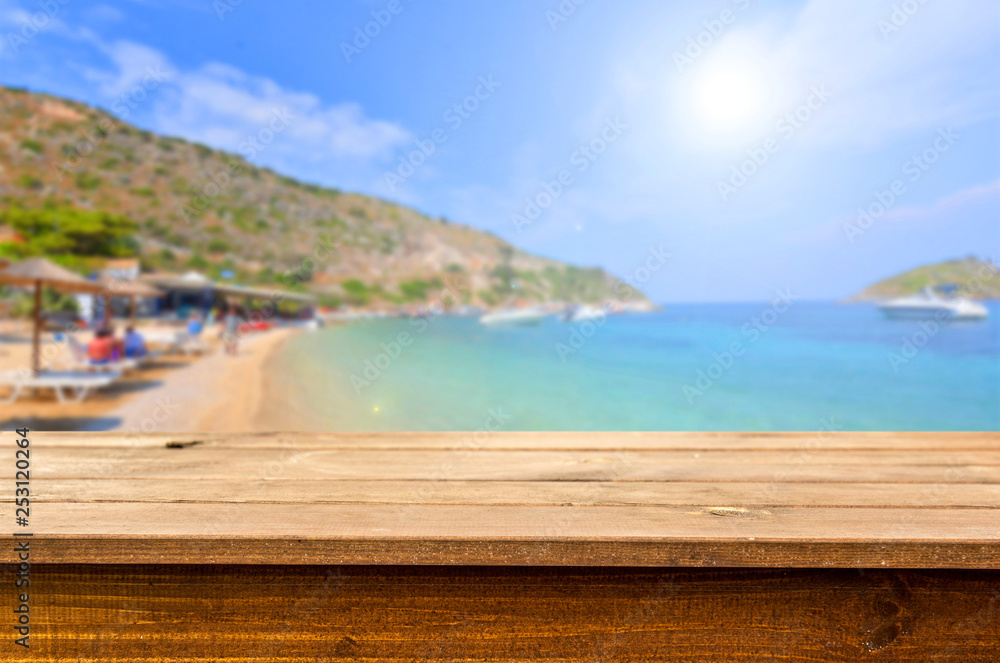 Fototapeta premium Empty wooden table background