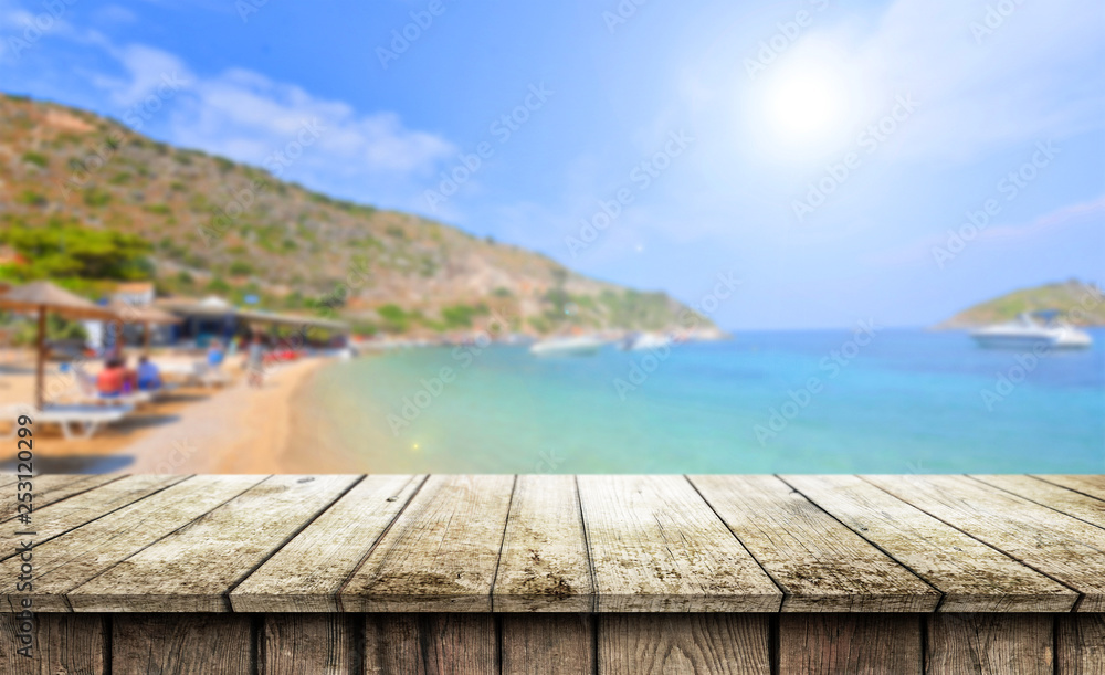 Fototapeta premium Empty wooden table background