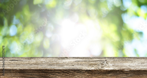 Empty wooden table background