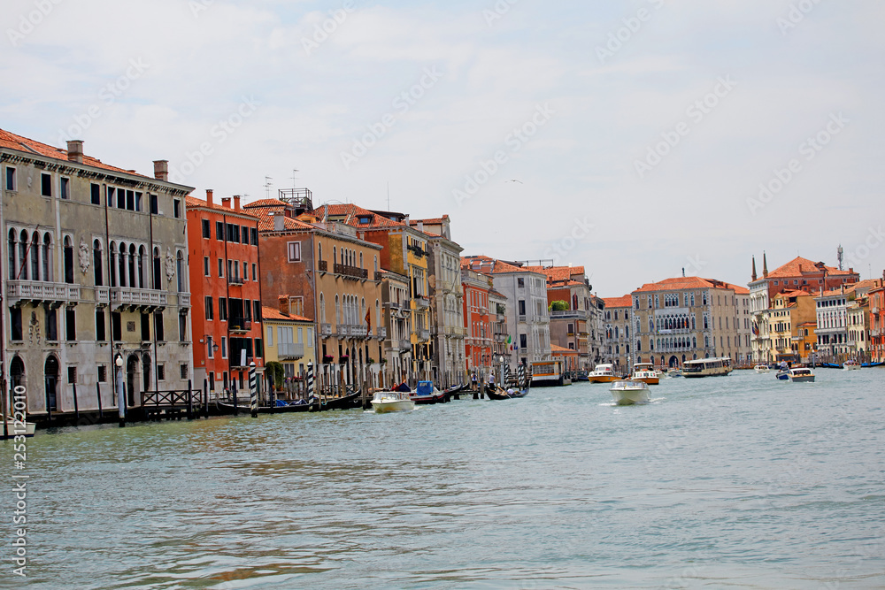 View of Venice. Beautiful Italian city with canals and historic architecture