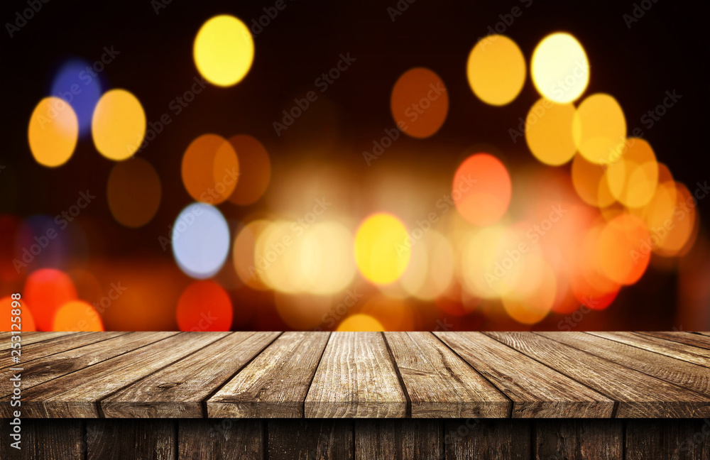 Empty wooden table background Empty wooden table background