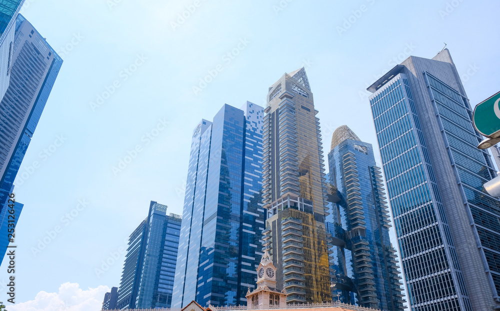Skyscrapers in Singapore's business district Skyscrapers in Singapore's business district