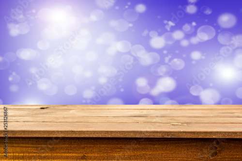 Empty wooden table background