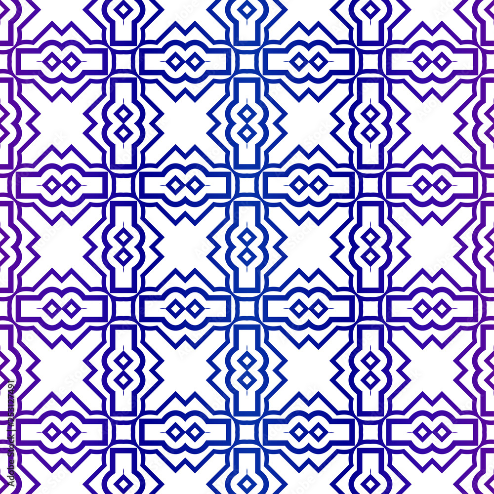 Modern geometric Seamless Pattern. Decorative Texture For Wallpaper, Invitation, Fabric. Vector Illustration. Purple Color.