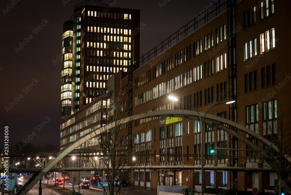 Obraz premium Modern office architecture in HafenCity, Hamburg, Germany