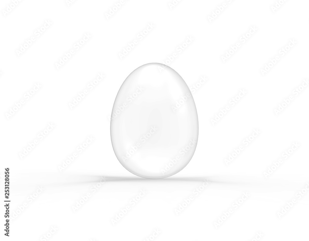 White Easter Egg on White Background White Easter Egg on White Background