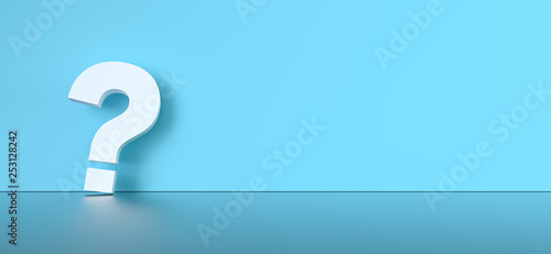colored question mark background concept. 3D Rendering.