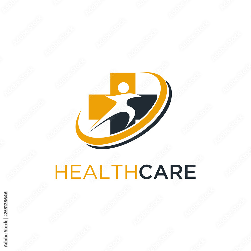 Naklejka premium Medical pharmacy logo design template. medical center, drug store, pharmacy, hospital
