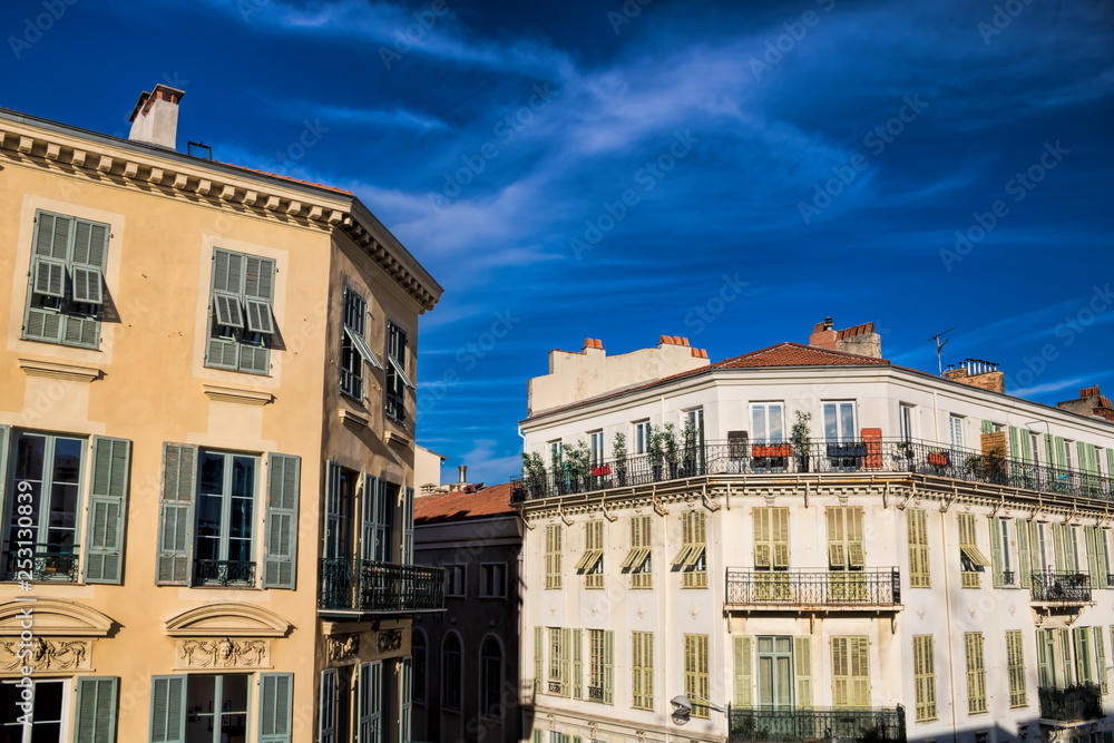 Wohnhäuser in Nizza, Frankreich