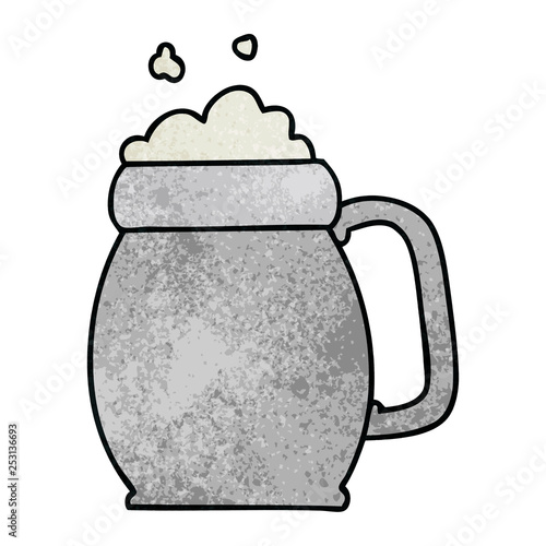 quirky hand drawn cartoon pint of beer