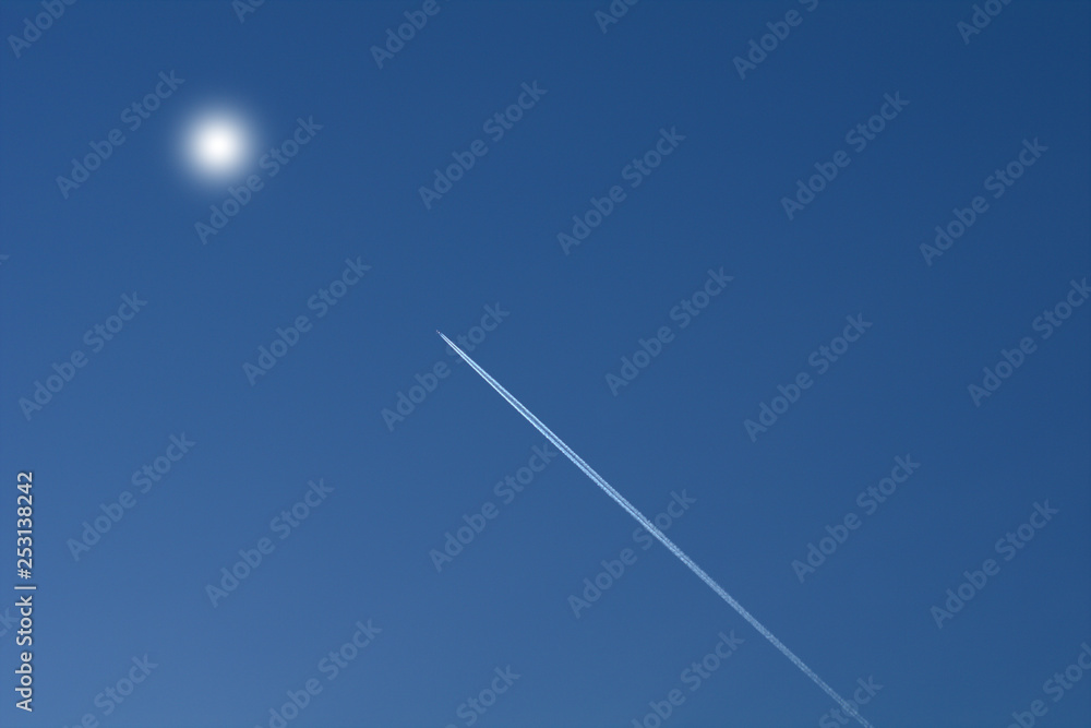 airplane in the sky,air, travel, jet, trail,contrail, white, aircraft, fly, flight, aeroplane, trace, clear, day, high, speed,sun airplane in the sky,air, travel, jet, trail,contrail, white, aircraft, fly, flight, aeroplane, trace, clear, day, high, speed,sun