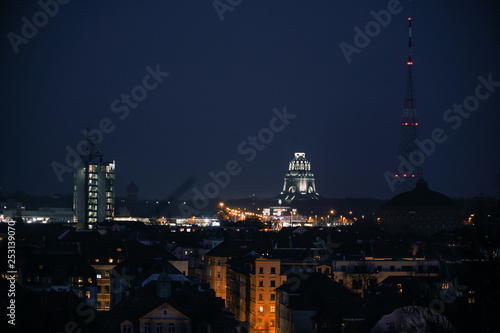 Leipzig Southern Skyline By Night