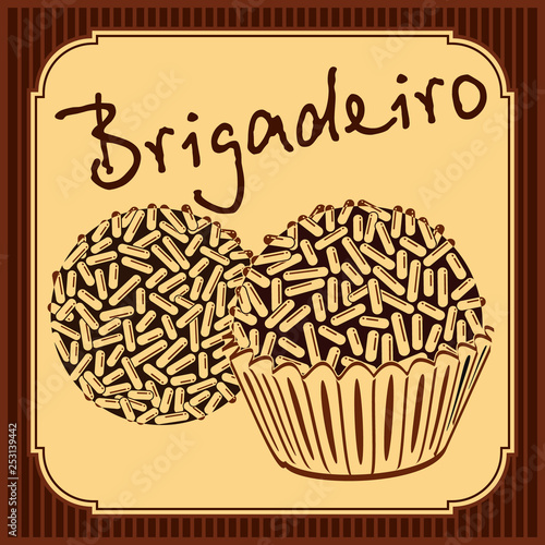 Brigadeiro - traditional brazilian chocolate candy photo