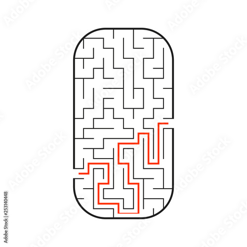 Abstact labyrinth. Game for kids. Puzzle for children. Maze conundrum. Vector illustration photo