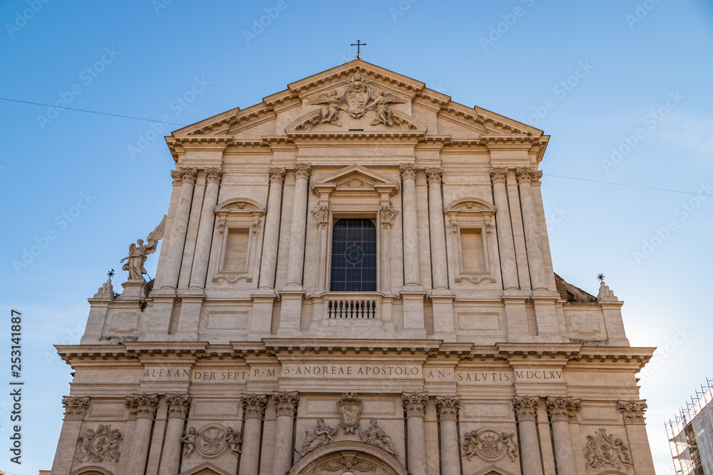 View at Sant'Andrea della Valle church in Rome, Italy