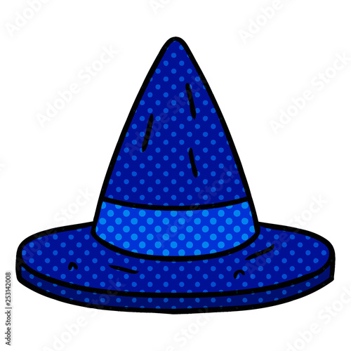 cartoon doodle of a witches hat