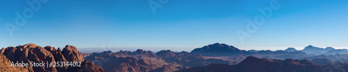 Amazing Sunrise at Sinai Mountain, Beautiful dawn in Egypt, Beautiful view from the mountain 